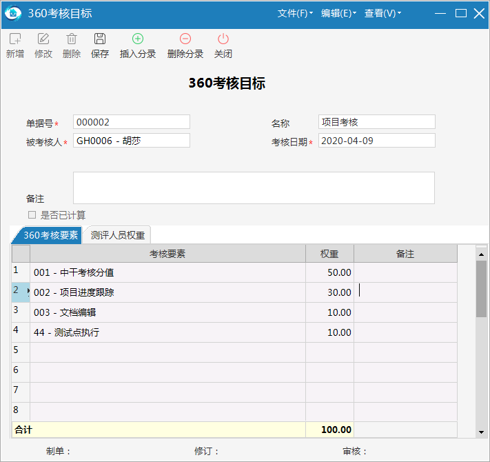 极致物业管理系统支持设置不同维度的考核要素